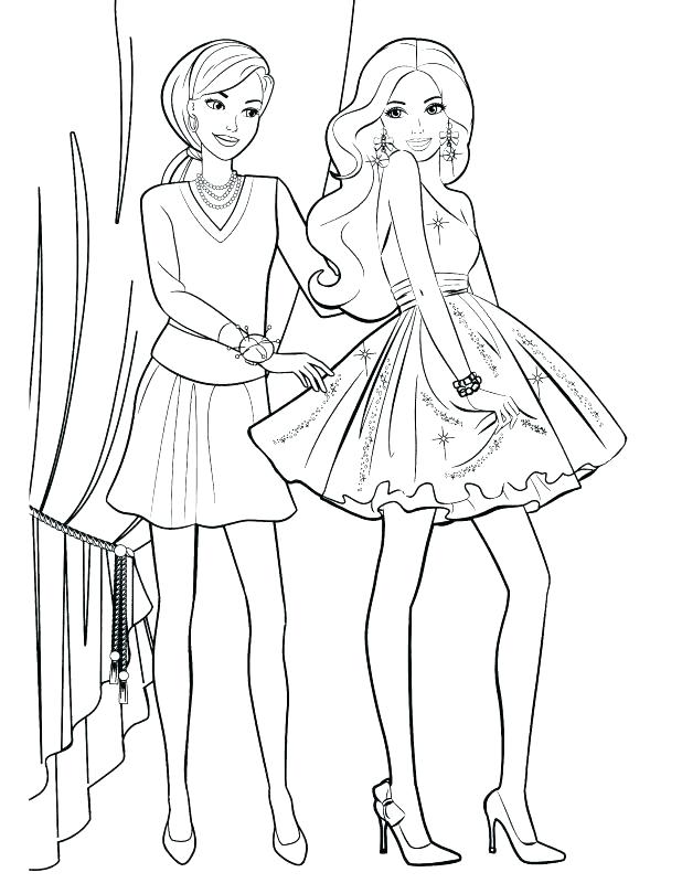 618x800 Barbie Pictures To Color As Well As Barbie And Friends Coloring