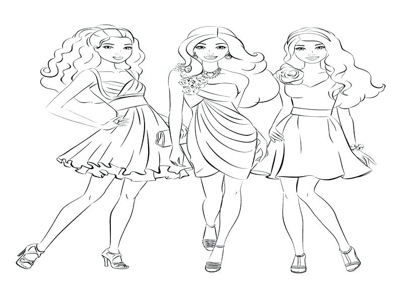 800x600 Barbie And Friends Coloring Pages Barbie And Friends Coloring