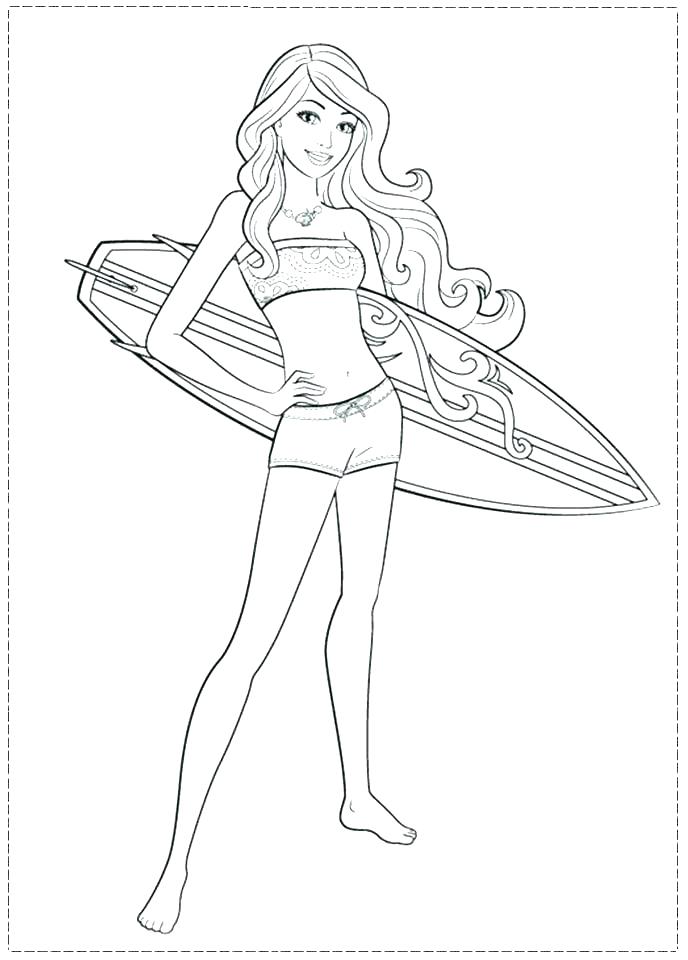 688x960 Free Printable Kids Coloring Pages Barbie As Coloring Free