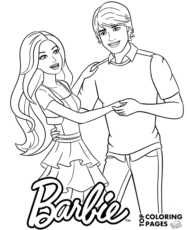 600x740 Barbie And Ken To Print Or Download For Free