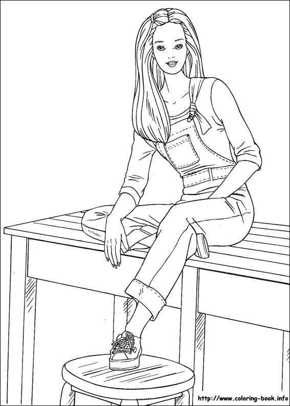567x794 Barbie Coloring Pages On Coloring