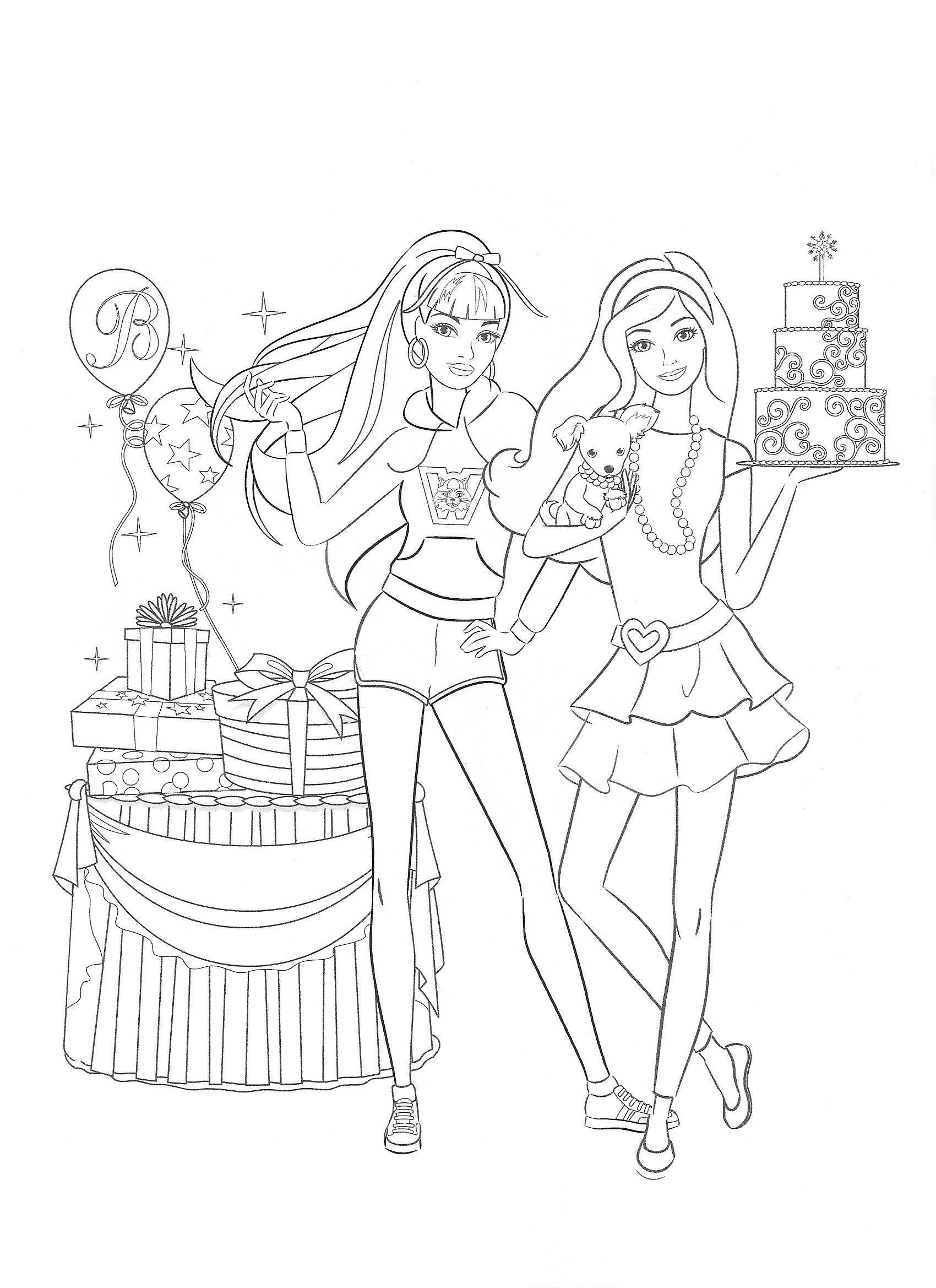 1700x2338 Barbie Coloring Pages