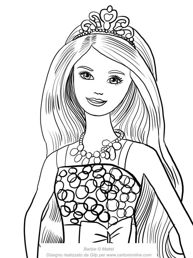 635x850 Barbie Birthday Party With A Face In The Foreground Coloring Pages