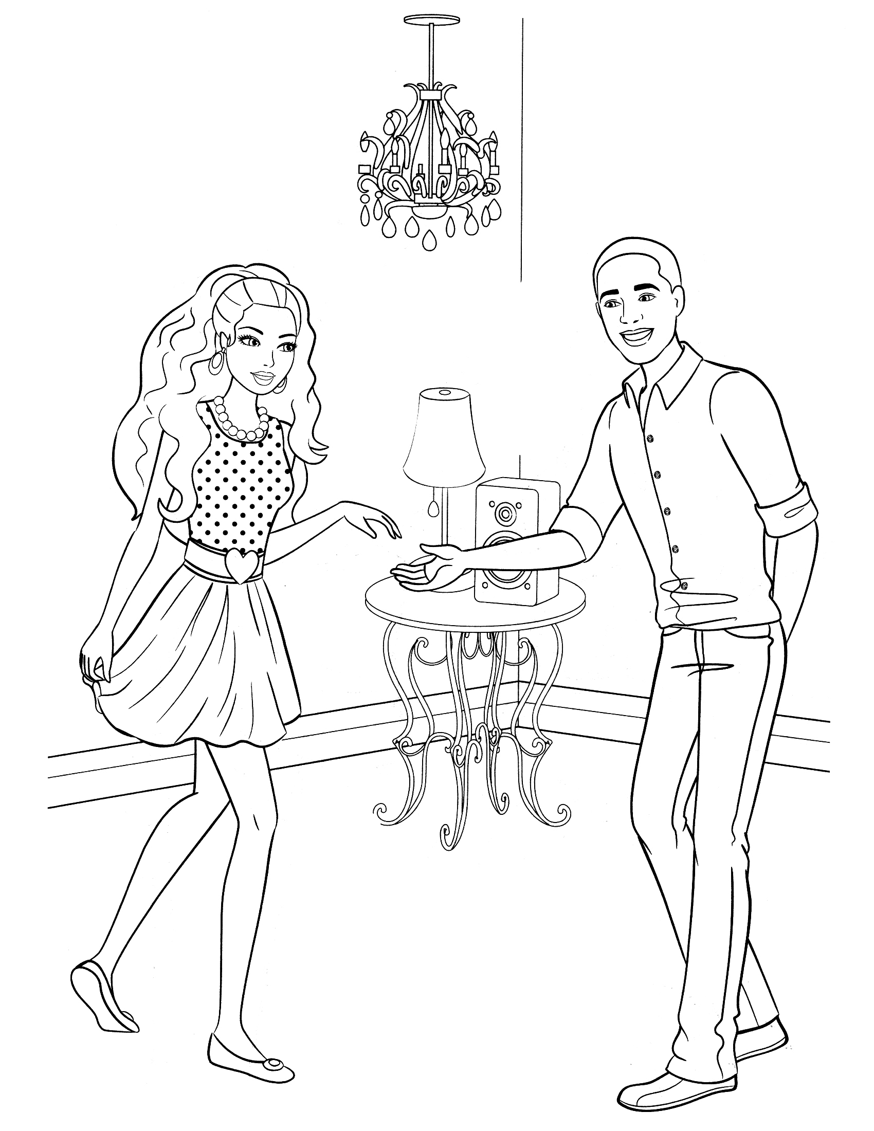 1700x2200 Barbie And Friends Coloring Pages