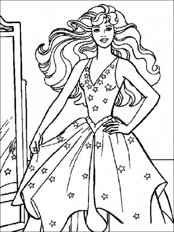 600x800 Barbie Christmas Coloring Pages