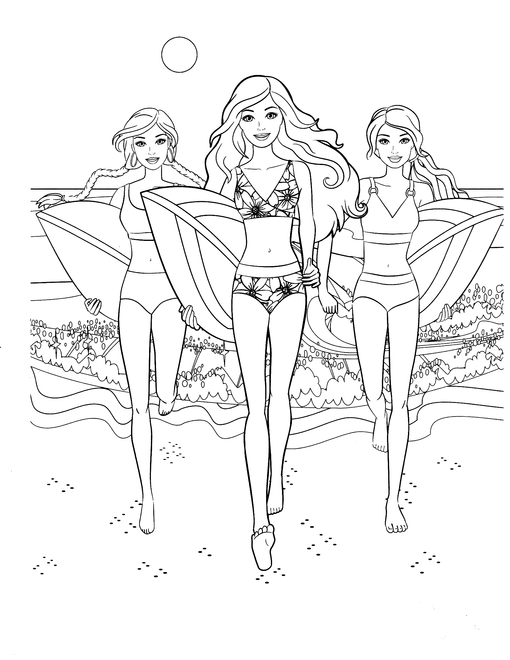 1700x2200 Best Of Barbie Coloring Pages For Girls Barbie Princess Friends