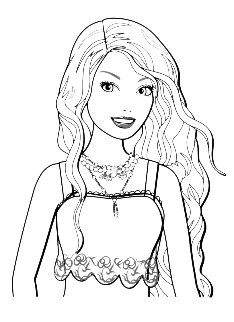 816x1123 Barbie Coloring Pages For Girls Barbie Coloring Pages