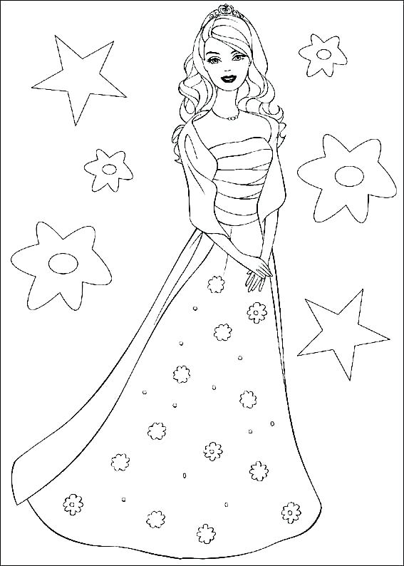 Barbie Coloring Pages For Kids at GetDrawings | Free download