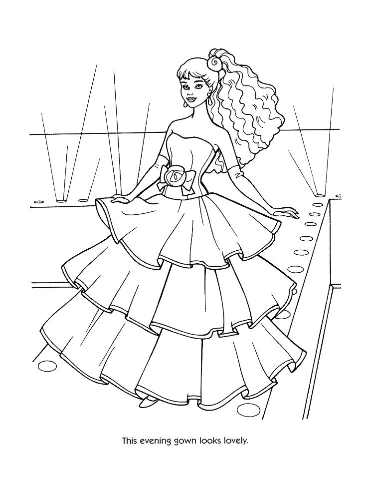 736x981 Barbie Coloring Pages Games Download Colouring Princess Book
