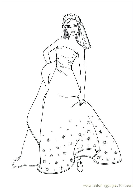 Barbie Coloring Pages Online at GetDrawings | Free download