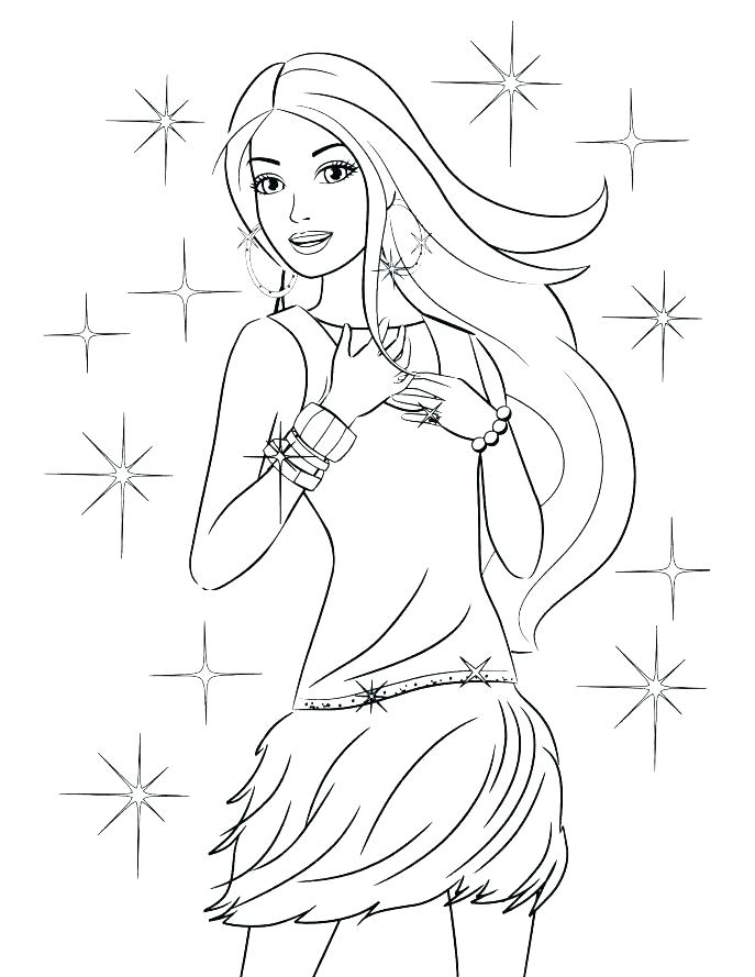 Barbie Coloring Pages Online at GetDrawings | Free download