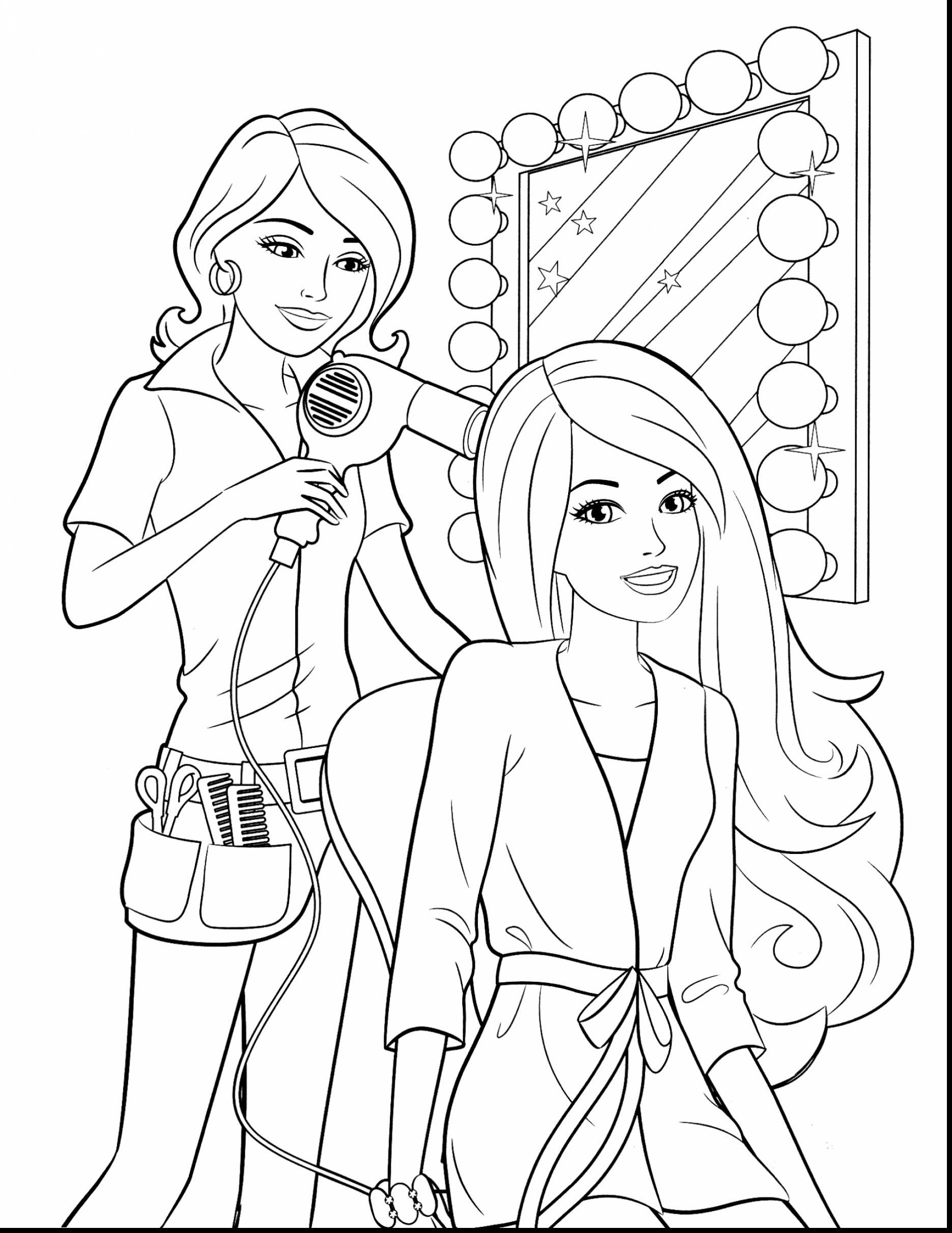 1870x2420 New Free Barbie Coloring Pages With Additional Free Coloring