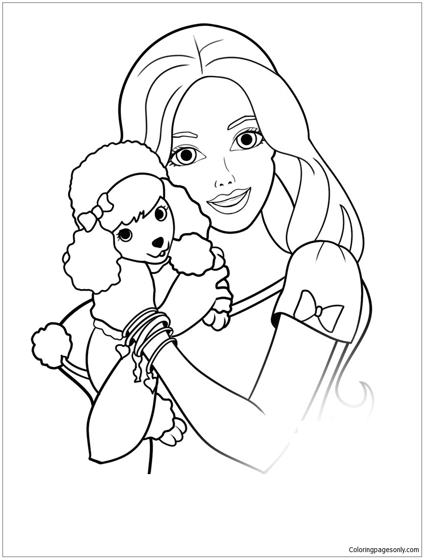 863x1139 Barbie Dog Coloring Pages Free Free Coloring Sheets