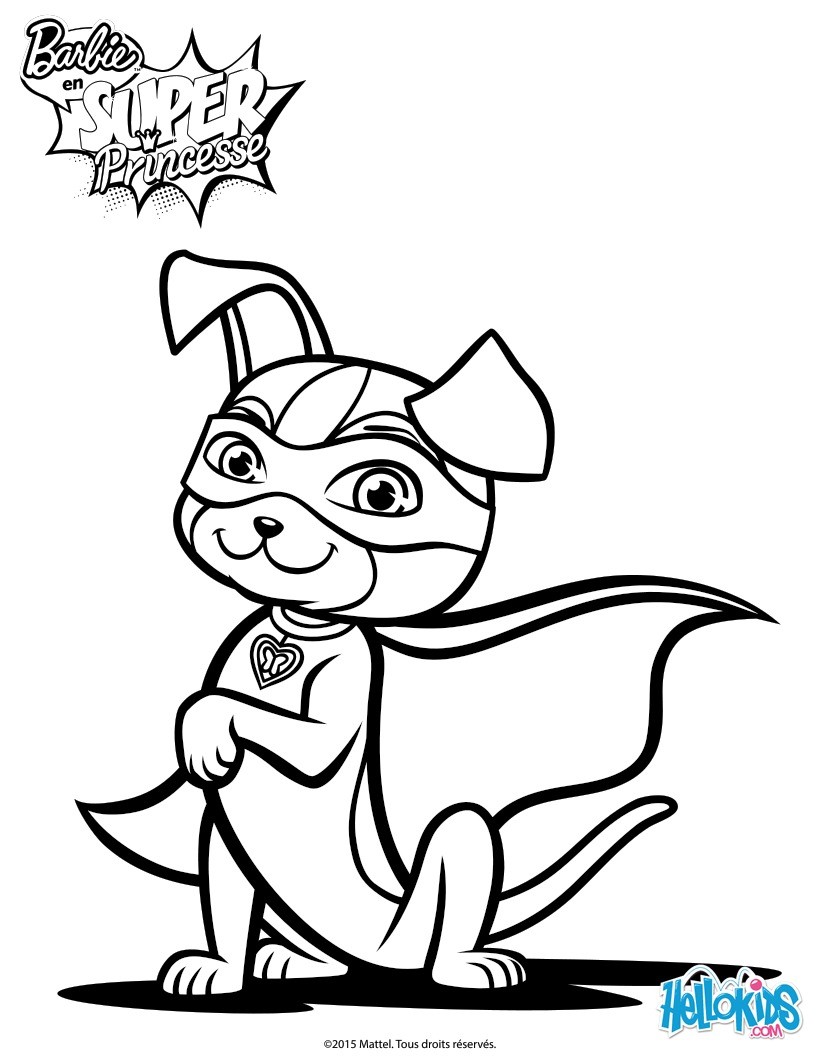 820x1060 Barbie Super Power Magical Dog Coloring Sheet More Barbie Content
