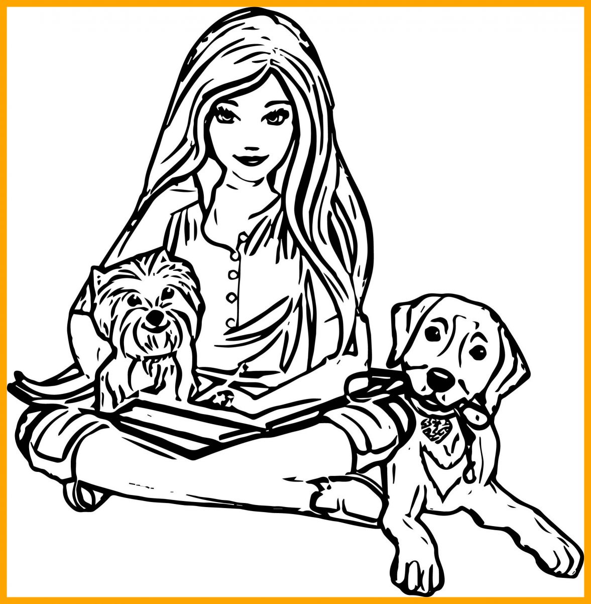 1177x1202 Puppy With Flowers Coloring Page