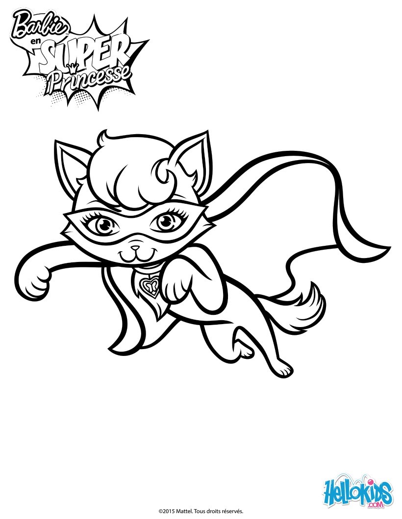 820x1060 Barbie's Super Pet Cat Coloring Pages
