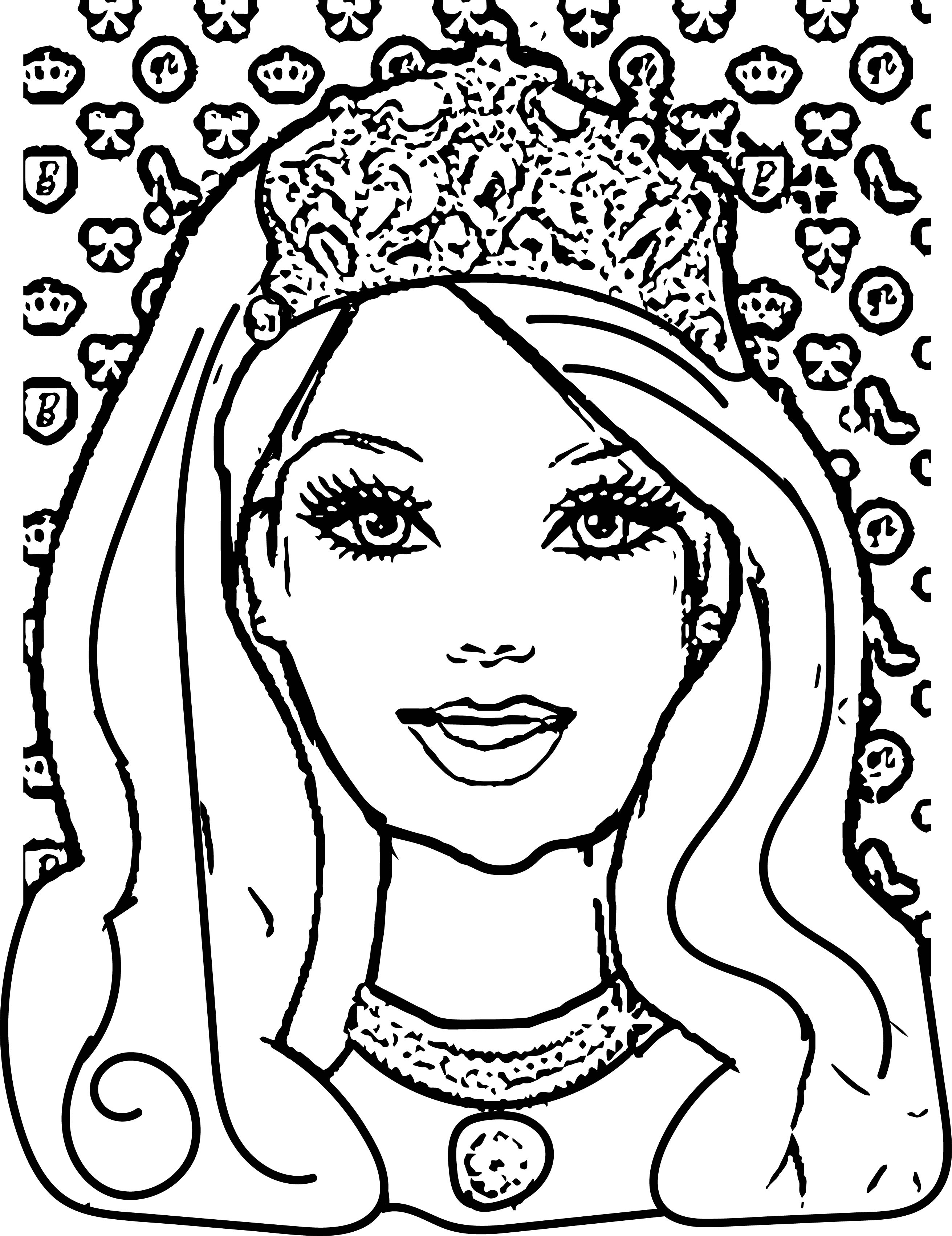 Barbie Face Coloring Pages at GetDrawings.com   Free for ...