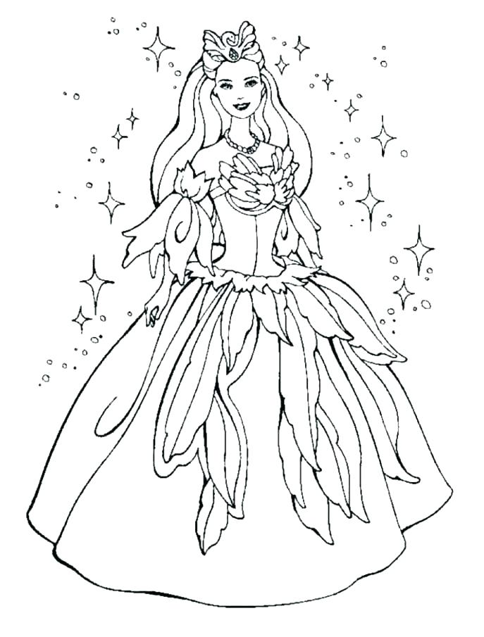 687x905 Fairy Princess Coloring Page Coloring Pages Of Barbie Princess