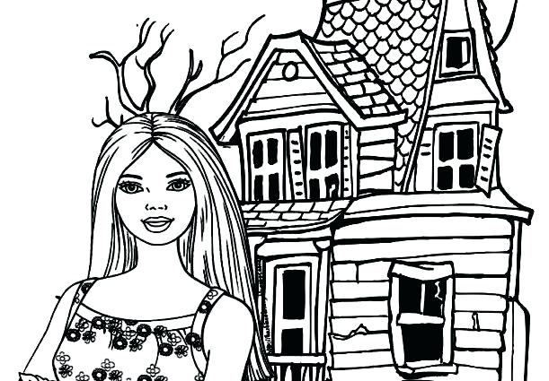 611x425 Coloring Pages For Kids Online Page Barbie Halloween