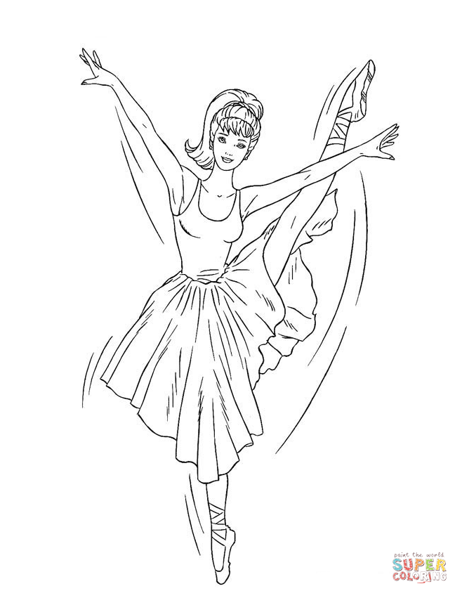658x851 Free Printable Ballerina Coloring Pages Barbie For Page Design