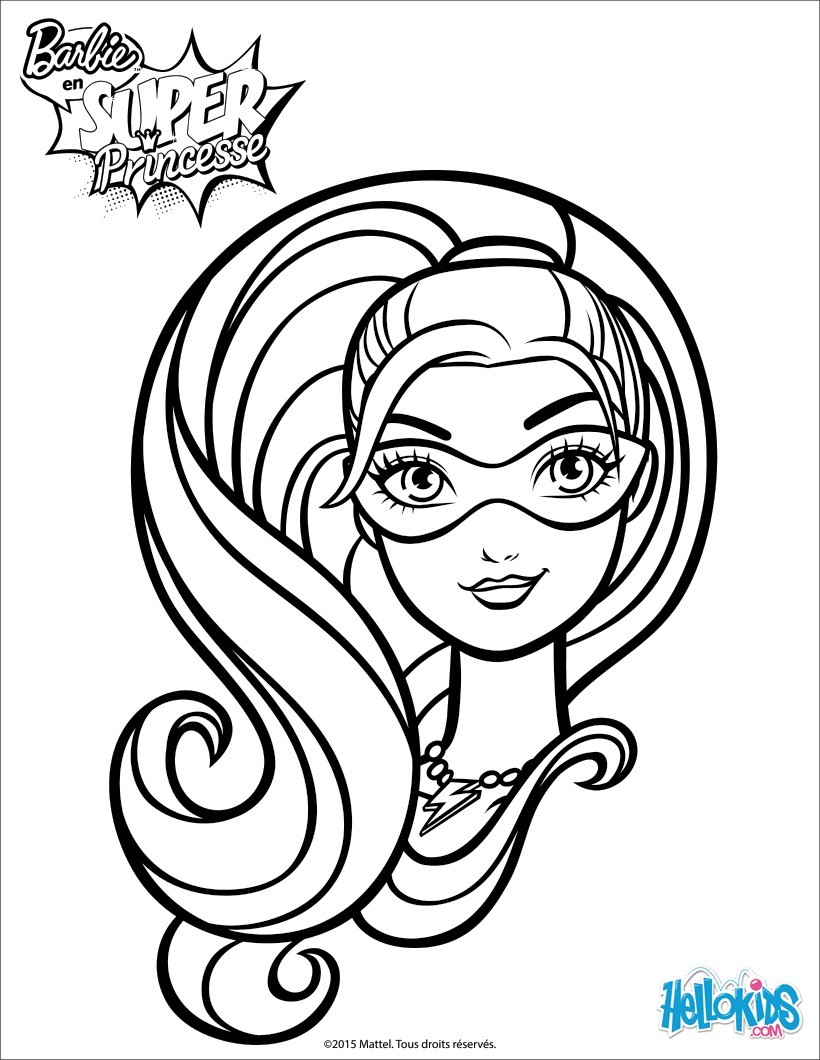 820x1060 Barbie Super Hero Coloring Pages