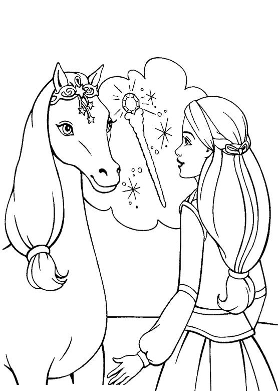 555x780 Barbie Magic Pegasus See Fireworks Coloring Pages
