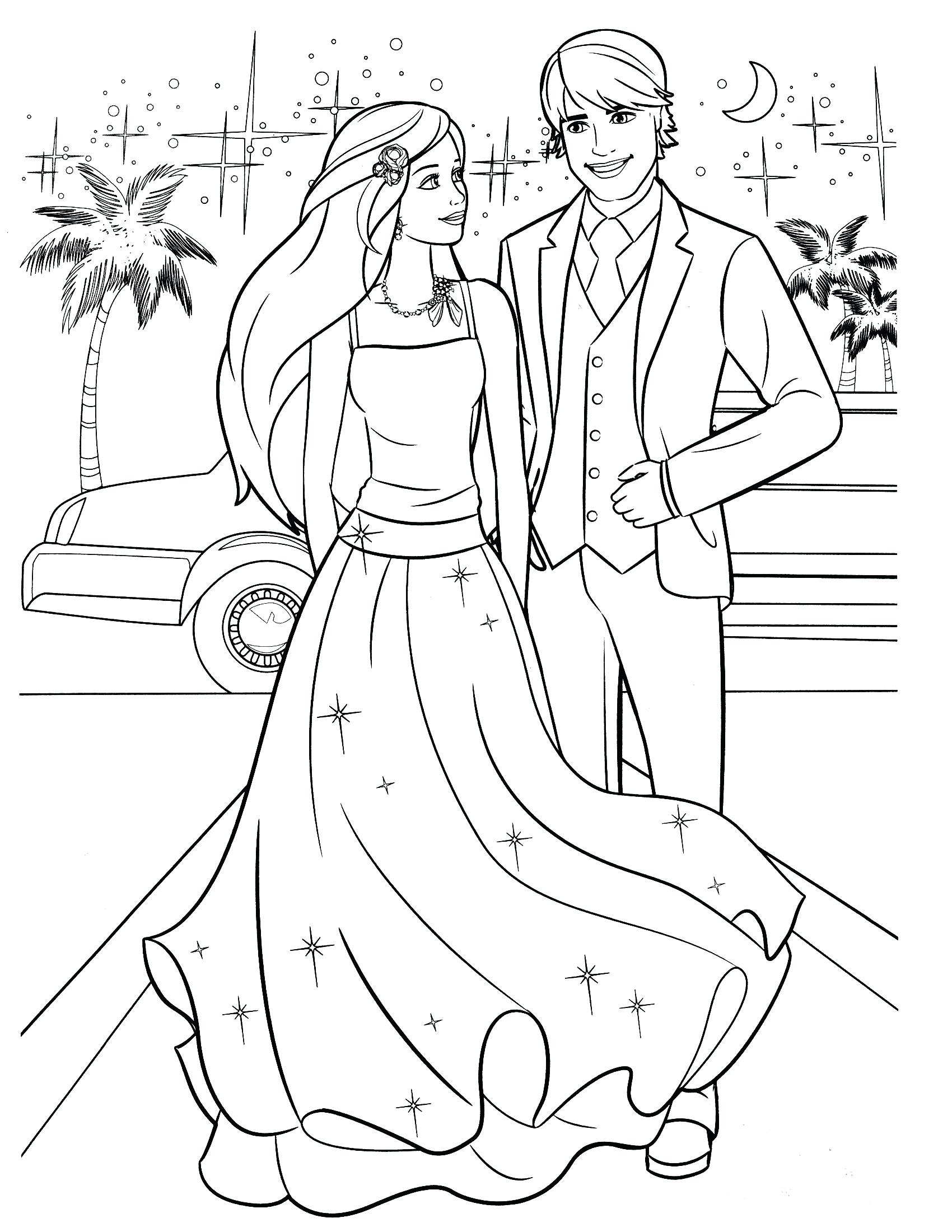 1700x2200 New Barbie And Ken Coloring Pages Page Dream House Doll Life
