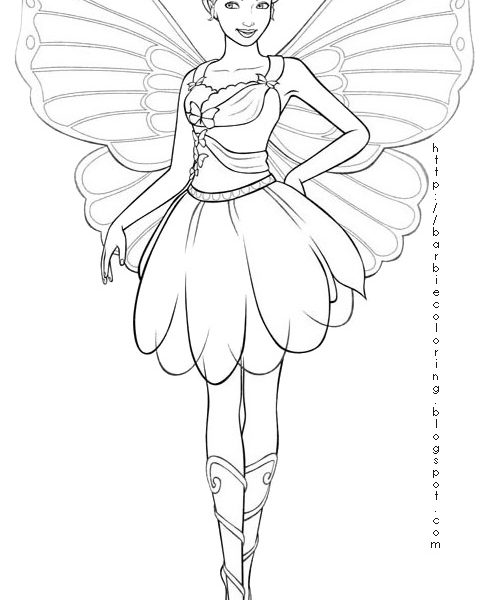 483x600 Fairy Princess Colouring Pages Barbie Mariposa Coloring Pages