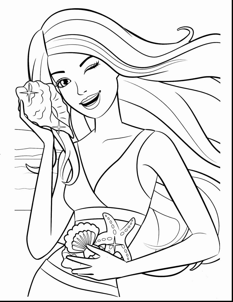 Barbie Mermaid Coloring Pages