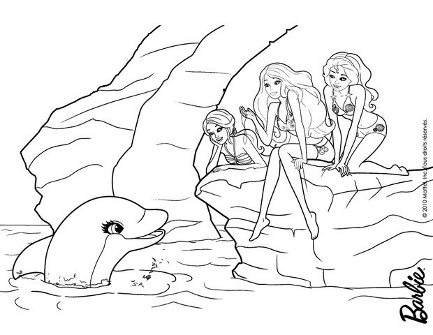 620x480 Dolfin And Barbie's Friends Coloring Pages