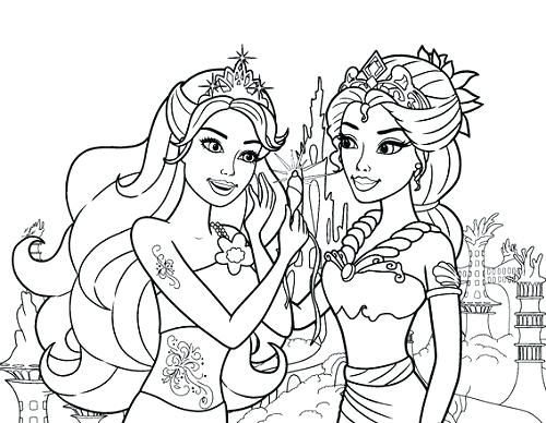 500x388 Barbie Coloring Pages Print Barbie Coloring Pages Print Mermaid