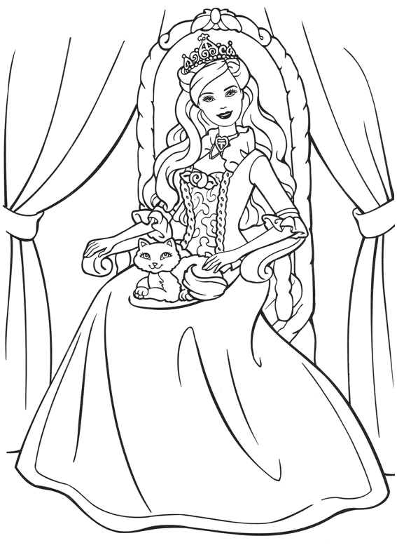 567x794 Princess And Pauper Coloring Pages