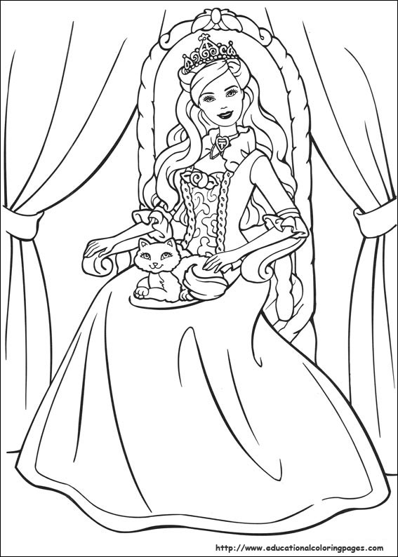 567x794 Inkleur Barbie Coloring