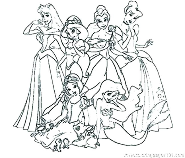 650x554 Princess Coloring Pages Printables Princess Coloring Pages Barbie
