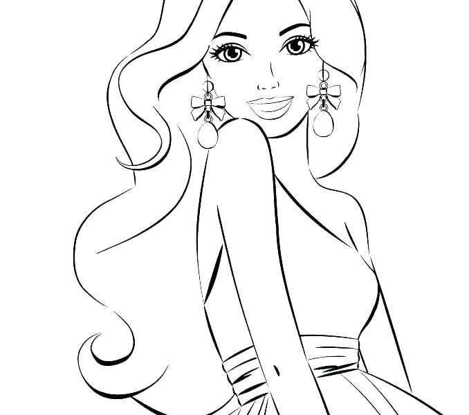 678x600 Barbie Princess Coloring Pages And Changes The Color Of Pearls