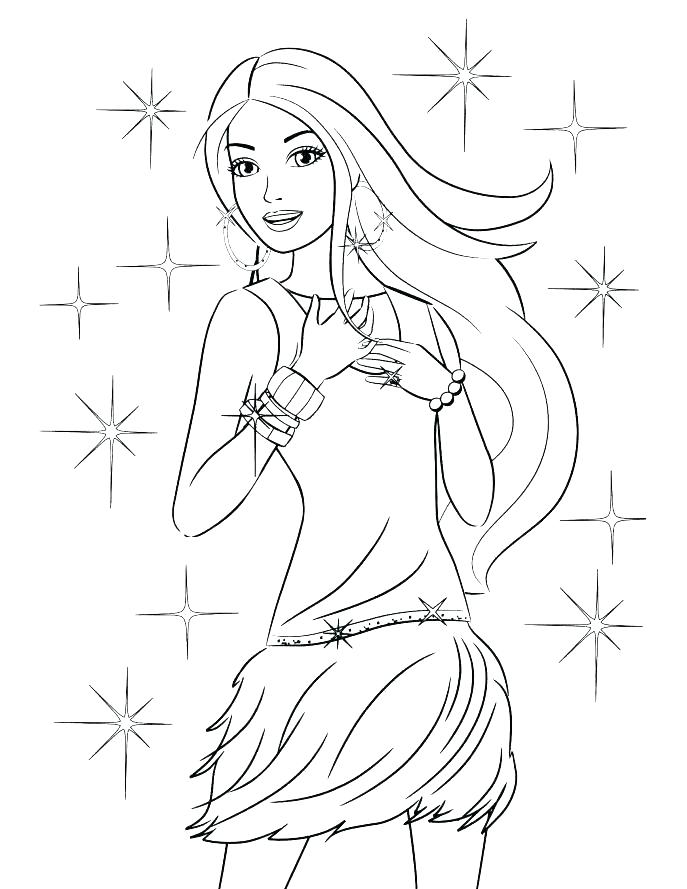 687x889 Extraordinary Barbies Coloring Pages Barbie Color Sheet Free