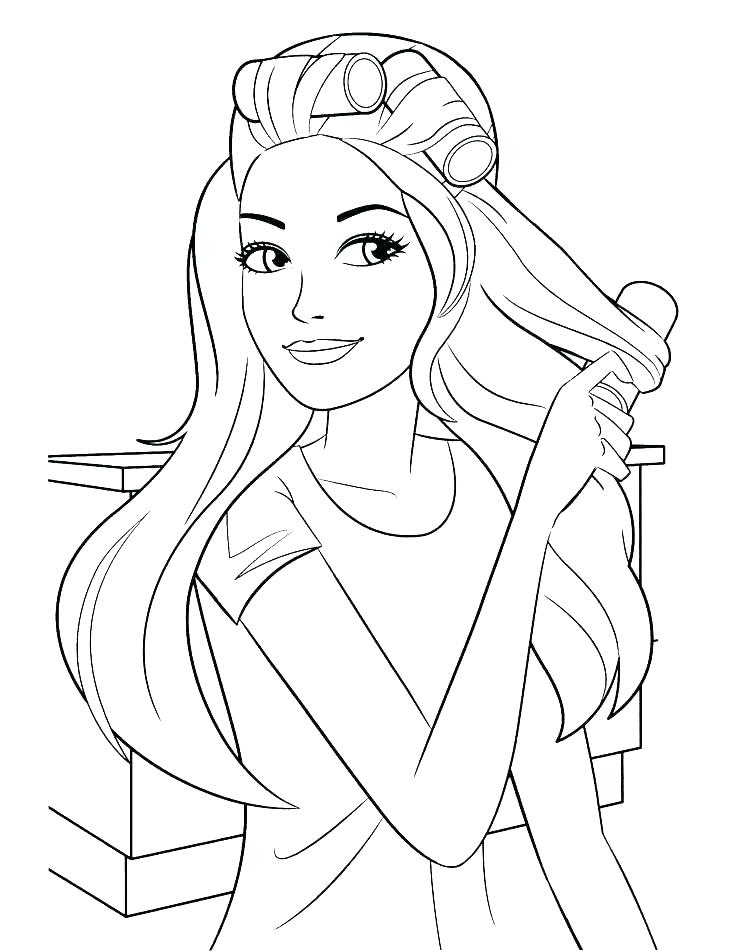 736x952 Barbie Printable Coloring Pages Pdf Page Colo