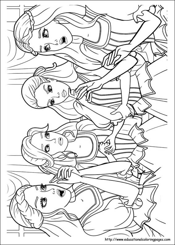 567x794 Barbie And Musketeers Coloring Pages