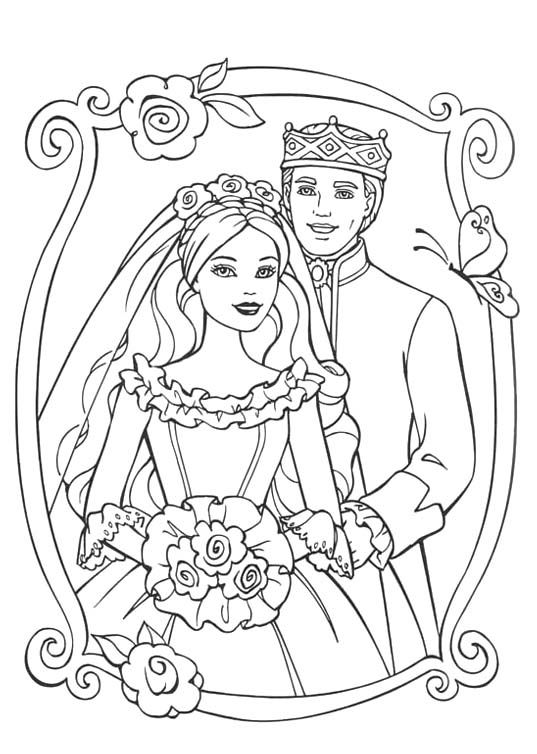 537x754 Barbie Wedding Coloring Pages Related With Barbie Wedding