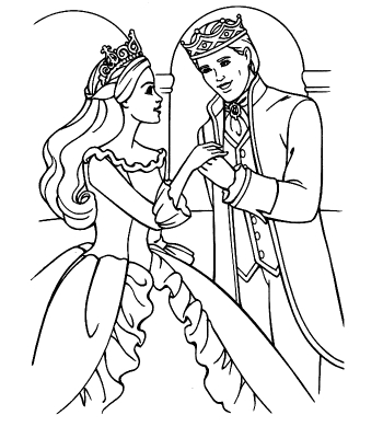 350x400 Disney Coloring Pages Ken And Barbie Wedding