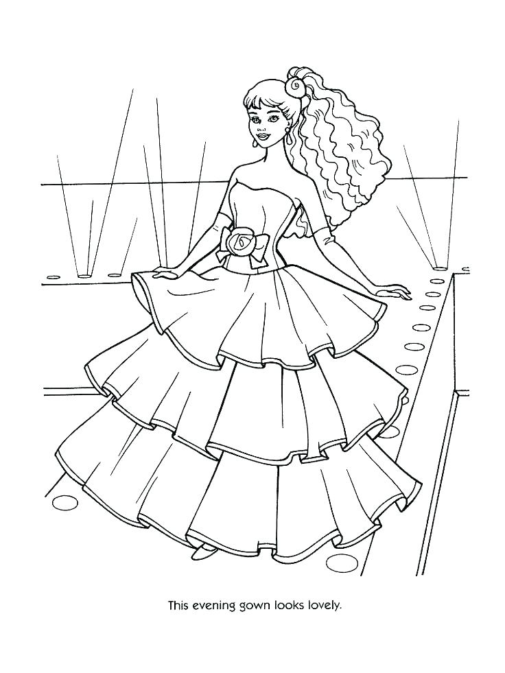 736x981 Barbie Colouring Pages Barbie Dresses Coloring Barbie Wedding