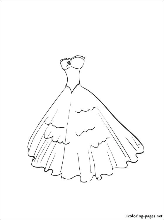 560x750 Wedding Dresses Coloring Pages Princess In Pretty Dress Coloring