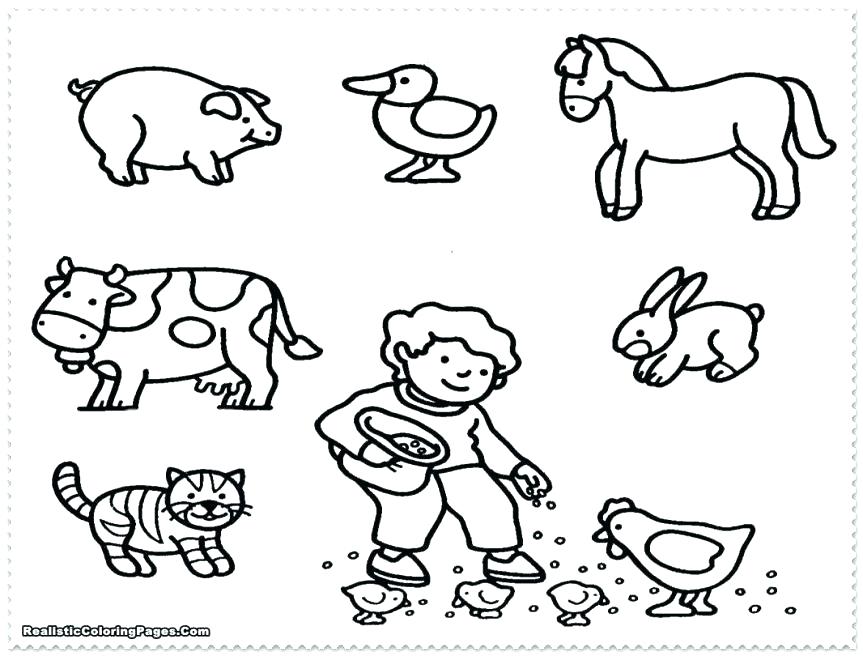 863x656 Barn Animals Coloring Pages Pin Drawn Farm Animals Color Free