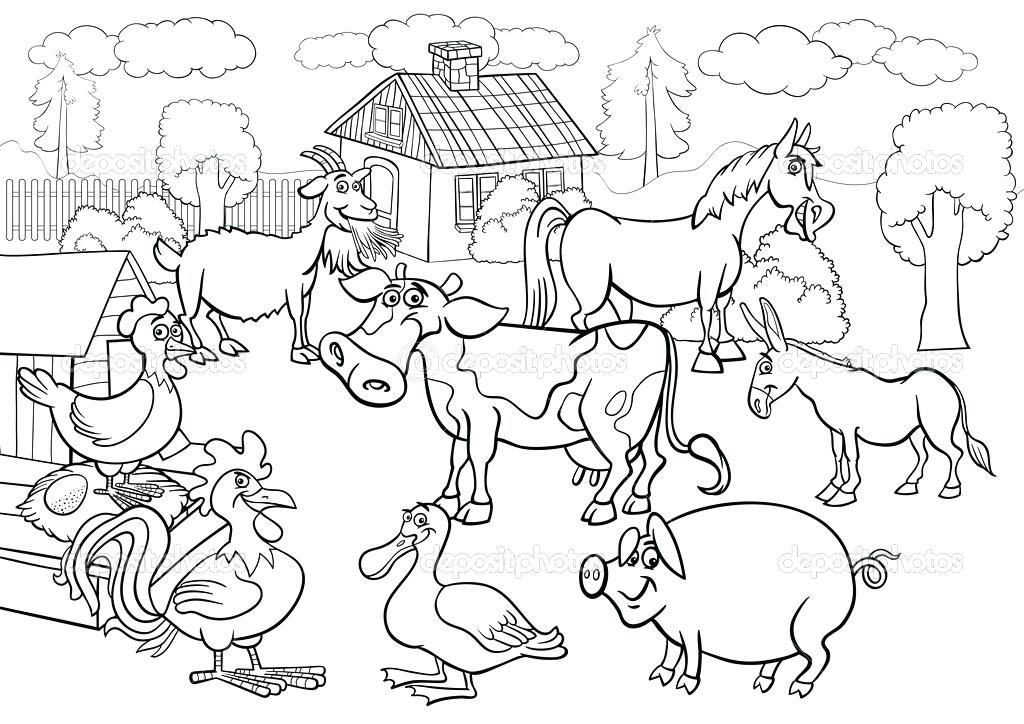 1024x724 Farm Animal Coloring Page Barn Animals Coloring Pages Cute Cow Cow