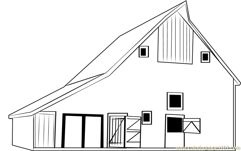 800x500 Barn Mattoon Coloring Page