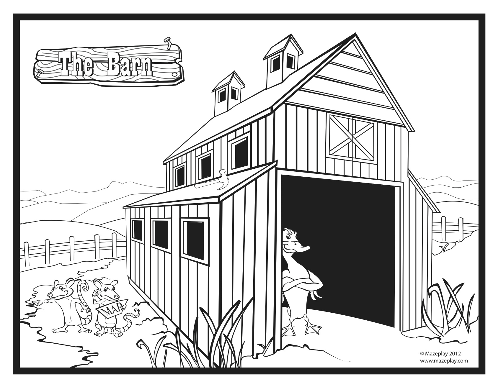 1687x1312 Coloring Page Barn Wedicolor