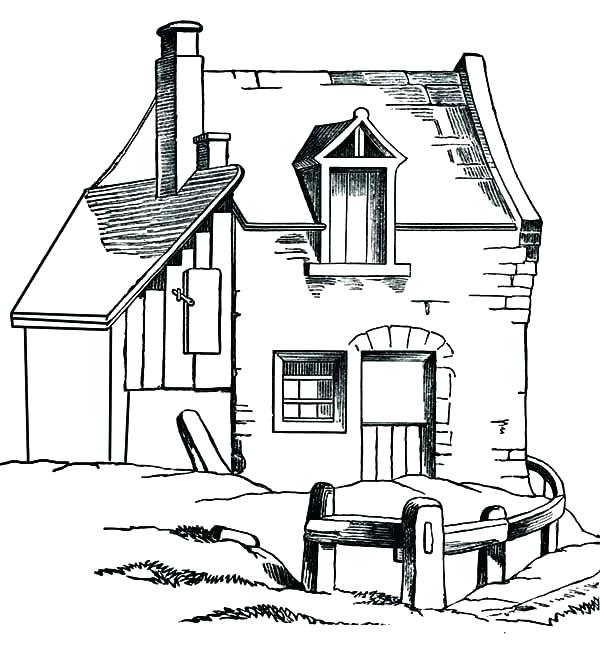 600x658 Barn Coloring Pages Swallow Barn Coloring Page Barn Coloring Pages