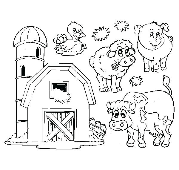 600x569 Barn Coloring Pages
