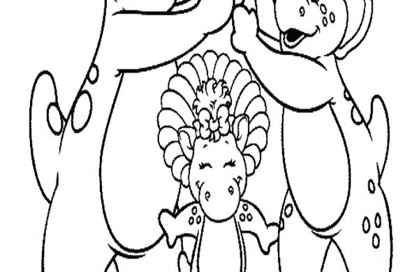 600x390 Barney Printable Coloring Pages Barney And Friends Coloring Pages
