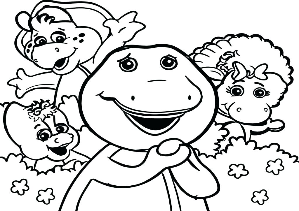 1024x724 Barney And Friends Coloring Pages To Print Page Within